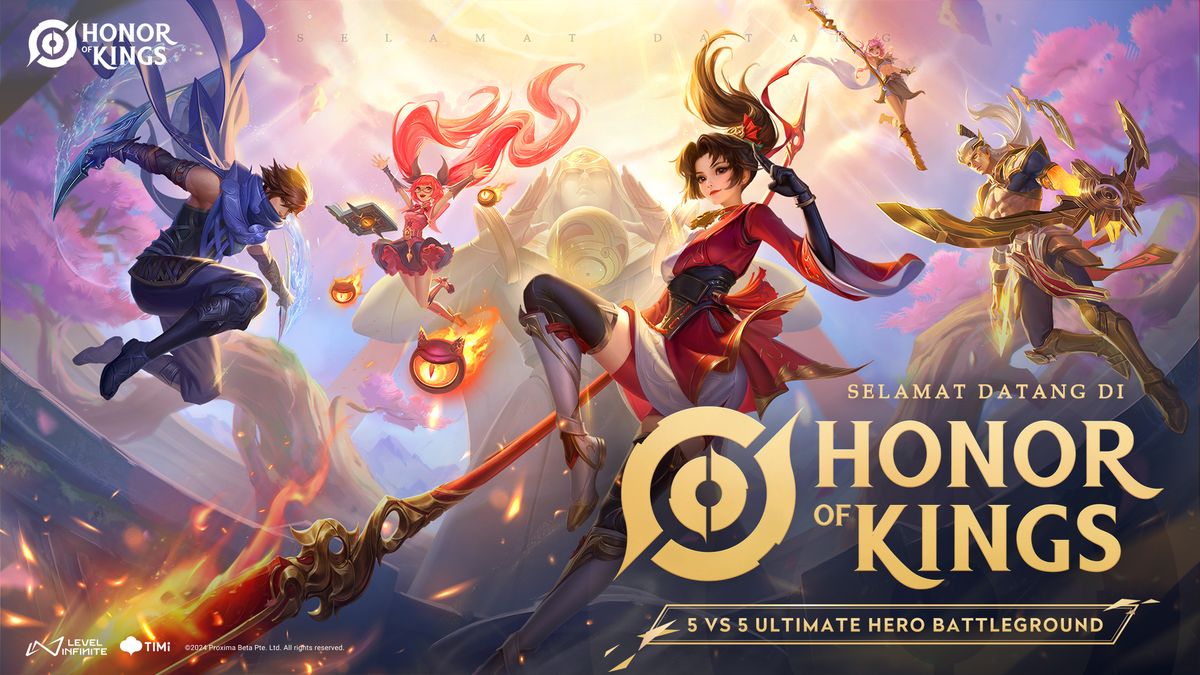 Gambar kartu Honor of Kings dengan tema es dan game